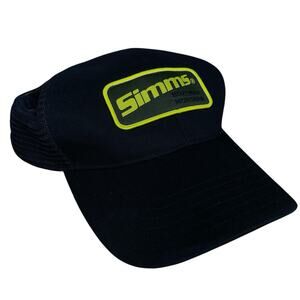 Simms Fishing Products Mesh Strapback Adjustable Black Hat Bozeman Montana Hike